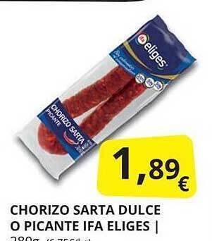 Supermercados MAS Chorizo sarta dulce o picante ifa eliges oferta