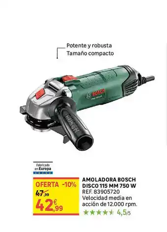 Amoladora bosch disco 115 mm 750 w