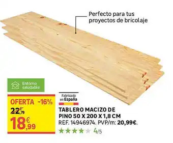 Leroy Merlin Tablero macizo de pino oferta