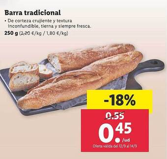 Lidl Barra tradicional oferta