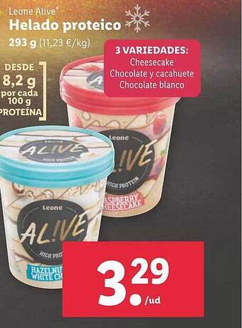 Lidl Leone alive helado proteico oferta