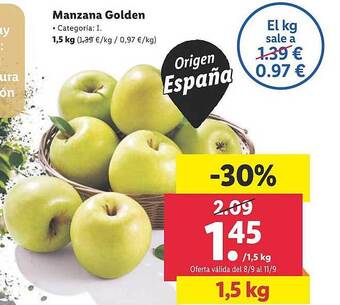 Lidl Manzana golden oferta