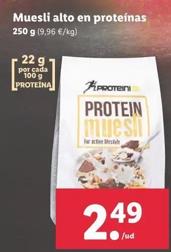 Lidl Muesli alto proteínas oferta