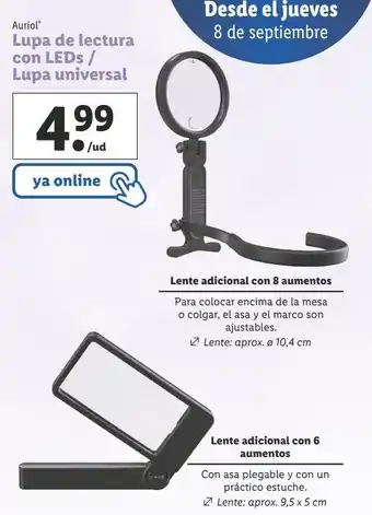 Lidl Lupa de lectura auriol oferta
