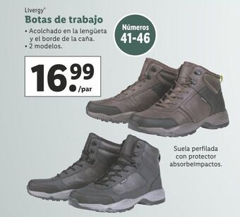 Lidl Botas de trabajo livergy oferta