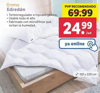 Lidl Edredón emma oferta