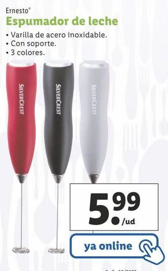 Lidl Espumador de leche ernesto oferta
