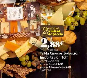 Gadis Tabla quesos selección importación tgt oferta