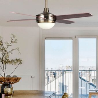 Lúzete Ventilador de techo led lynk cuero oferta