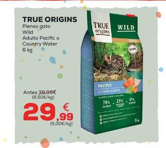 Kiwoko True origins pienso gato wild adulto pacific o country water oferta