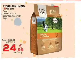 Kiwoko True origins pienso gato pure adulto pollo o esterilizado salmón oferta