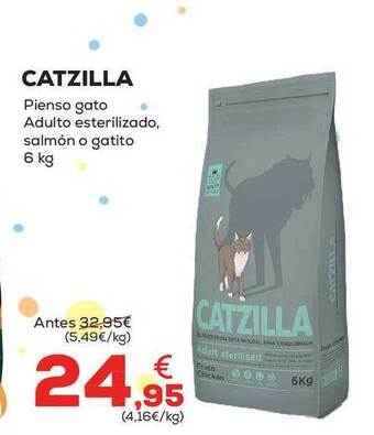 Kiwoko Catzilla pienso gato adulto esterilizado salmón o gatito oferta