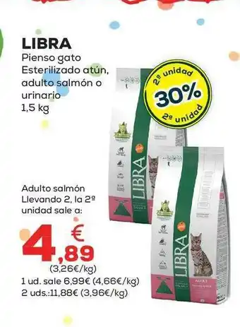 Kiwoko Libra pienso gato esterilizado atún adulto salmón o urinario oferta