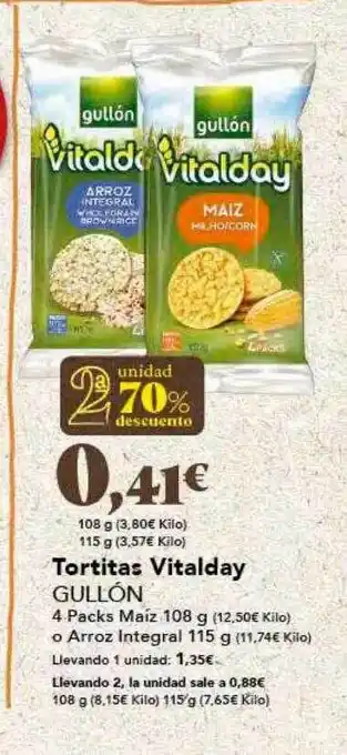 Gadis 2a unidad 70% descuento tortitas vitalday gullón oferta