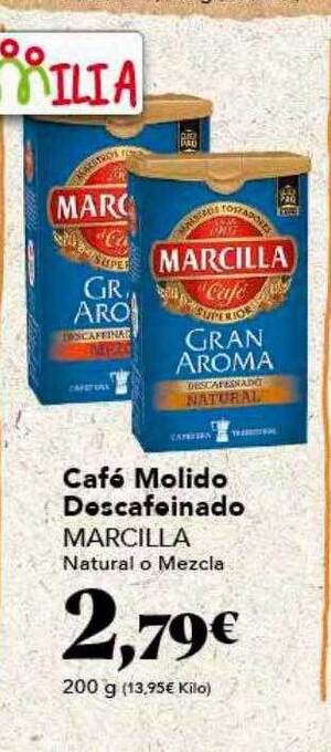 Gadis Café molido descafeinado marcilla oferta