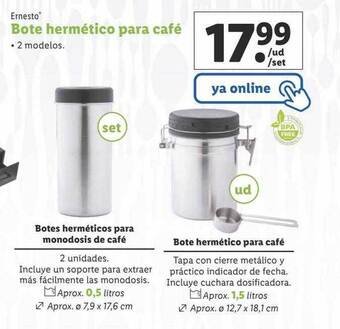 Lidl Ernesto bote hermético para café oferta