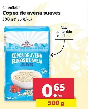 Lidl Crownfield copos de avena suave oferta