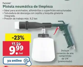 Lidl Parkside pistola neumática de limpieza oferta