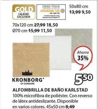 JYSK Kronborg alfombrilla de baño karlstad oferta