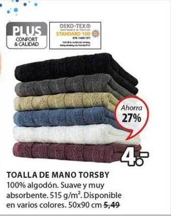 JYSK Toalla de mano torsby oferta