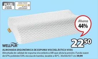 JYSK Wellpur almohada ergonómica de espuma viscoelástica voss oferta