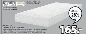 JYSK Dreamzone colchón de muelles plus s15 oferta