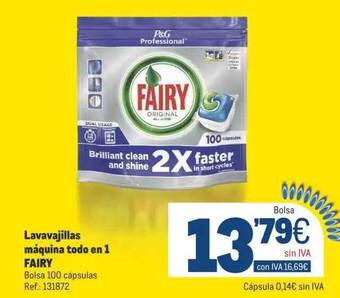 Makro Lavavajillas máquina todo en 1 fairy oferta
