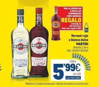 Makro Vermut rojo o blanco dulce martini oferta
