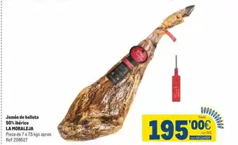 Makro Jamón de bellota 50% ibérico la moraleja oferta