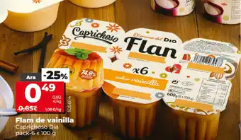Dia Caprichoso Dia Flam de vainilla 6x100g oferta