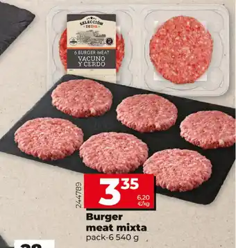 Dia Burger meat mixta pack 6 540g oferta