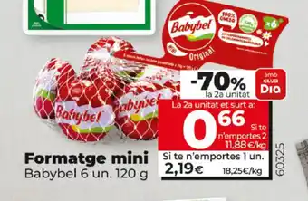 Dia Babybel Formatge mini 6un. 120g oferta