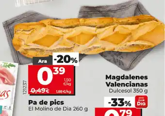 Dia El Molino de Dia Pan de pics 260g oferta