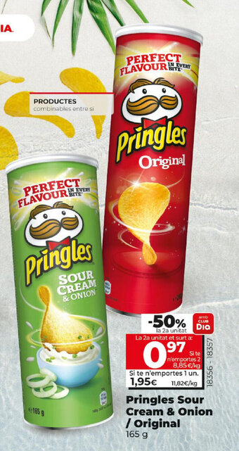 Dia Pringles Sour Cream & Onion / Original 165g oferta
