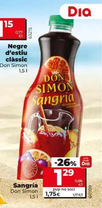 Dia Don Simon Sangría 1,5L oferta