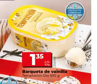 Dia Temptation Dia Barqueta de vainilla 500g oferta