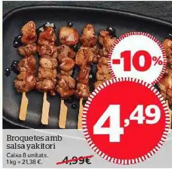 La Sirena Broquetes Amb Salsa Yakitori 8un. oferta