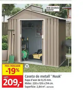 Bauhaus Caseta De Metall 'Nuuk' oferta