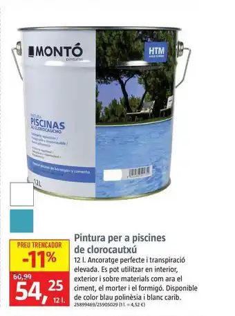 Bauhaus Montó Pintura Per A Piscines De Clorocautxú oferta