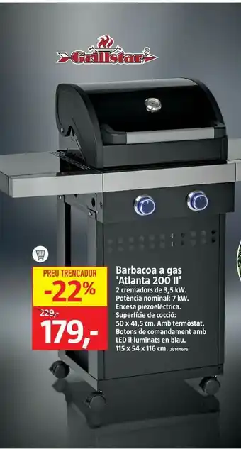 Bauhaus Grillstar Barbacoa Gas Atlanta 200 Il oferta