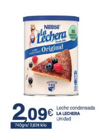 Supermercados Plaza Nestlé La Lechera Leche condensada 740grs oferta