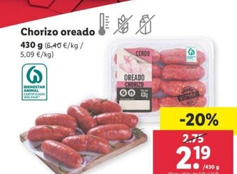Lidl Chorizo Oreado oferta