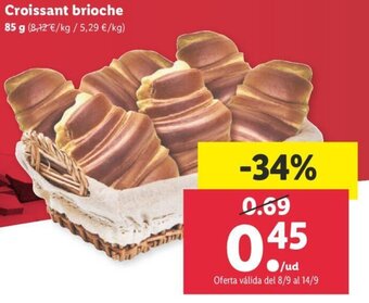 Lidl Croissant Brioche oferta