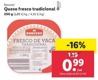 Lidl Queso Fresco Tradicional oferta