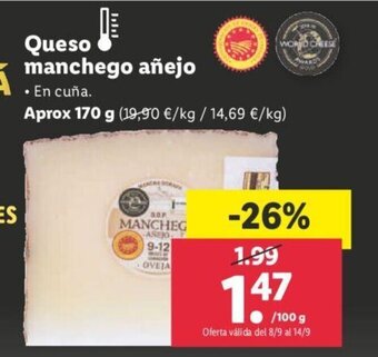 Lidl Queso Manchego Añejo oferta