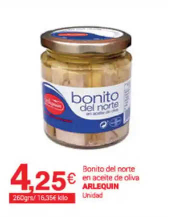 Arlequin Bonito del norte en aceite de oliva 260grs