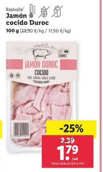 Lidl Jamón Cocido Duroc oferta