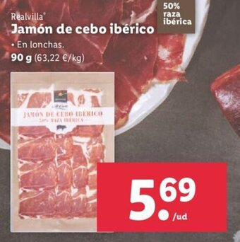 Lidl Jamón de Cebo Ibérico oferta