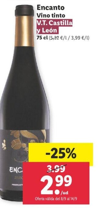 Lidl Encanto Vino Tinto oferta