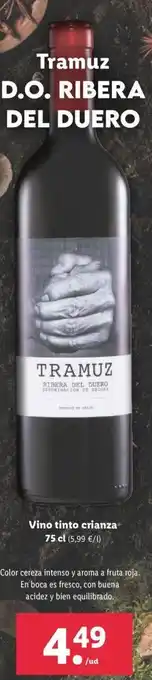 Lidl Vino Tinto Crianza 75 cl oferta